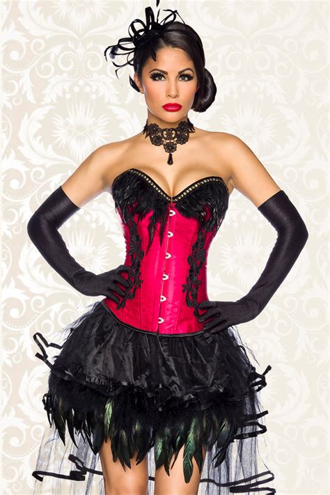 Burlesque Corsage Rot Perkinesss Sexy Dessous Kleider Accessoires