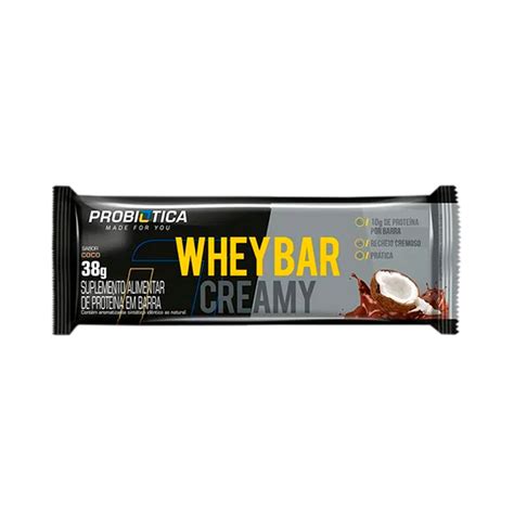 Barra De Suplemento Probi Tica Whey Bar Creamy Coco G Supermercados