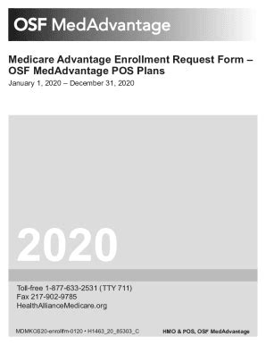 Fillable Online Medicare Advantage Enrollment Request Form Health