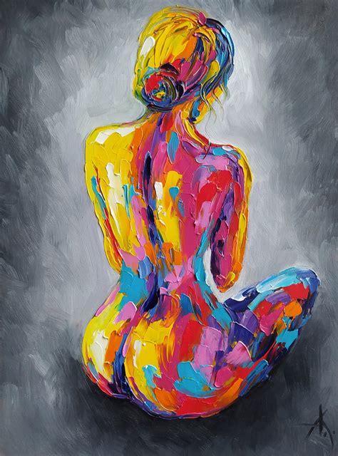 Woman Body Nude Erotic Body Woman Woman Body Oil Painting Gift For Him Gift For Man Nu