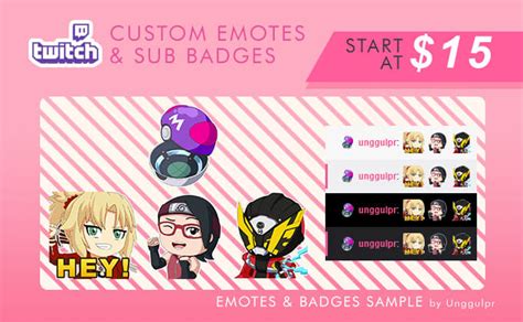 Draw Custom Cute Anime Twitch Emotes By Unggulpr Fiverr