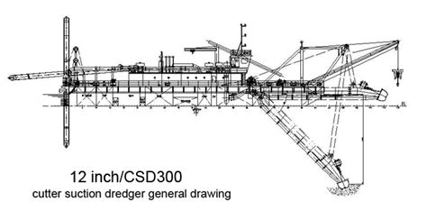 cutter suction dredger drawing