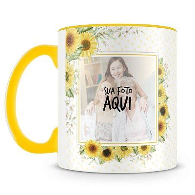 Caneca Personalizada Flor Girassol Caneca Personalizada Para Todas As