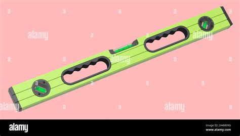 Building Spirit Level Tool On Pink Background 3d Render And