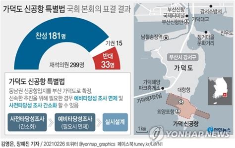 그래픽 가덕도 신공항 특별법 국회 본회의 표결 결과 연합뉴스