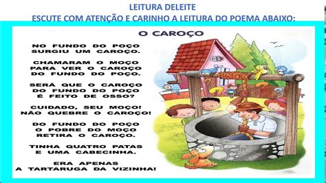 LEITURA DELEITE POEMA O CAROÇO YouTube