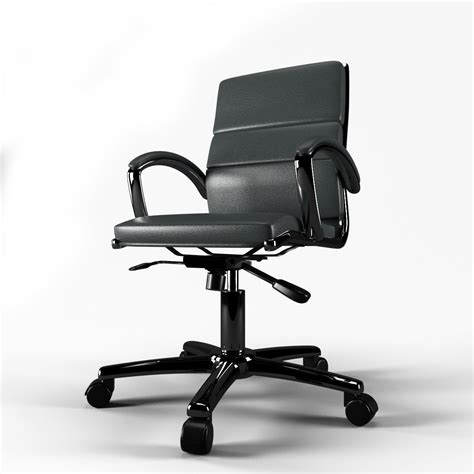 Office Chair 6 Work Smart Black Visitor Office Chair 3D Model CGTrader