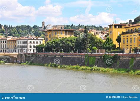 Italy Building And Historical Structures Around The Arno River