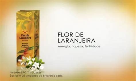 Incenso Indiano Sac Flor De Laranjeira Cx 6un 8v MercadoLivre