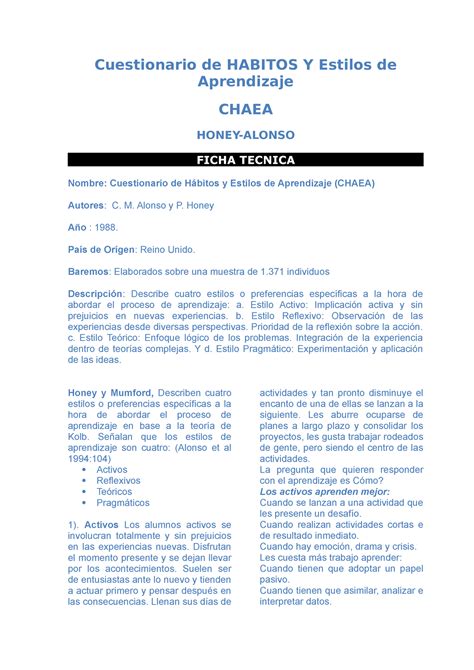 Manual Practica 2021 Cuestionario De HABITOS Y Estilos De