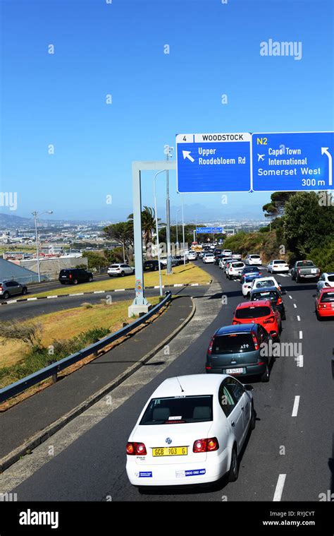 Traffic Jam In Cape Town South Africa Stock Photo Alamy