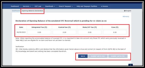 Explanation On Electronic Credit Reversal And Re Claimed Statement