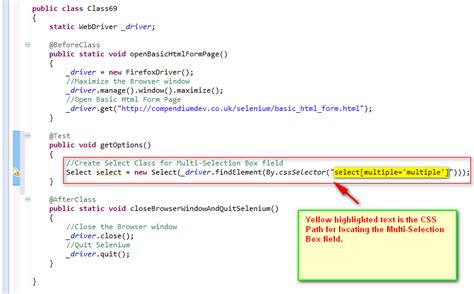 Selenium By Arun Using Getoptions To Get All The Options