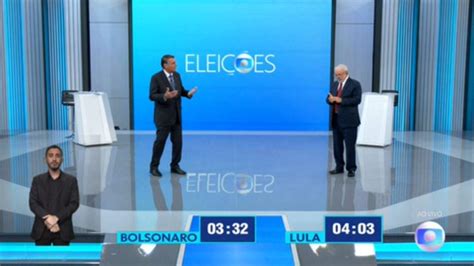 Debate Na Globo Lula E Bolsonaro Falam Sobre Violência Contra Mulher