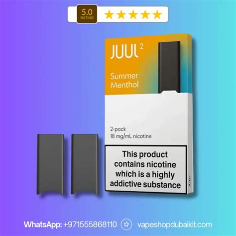 Juul 2 Summer Menthol Pods Vape Shop Dubai Kit