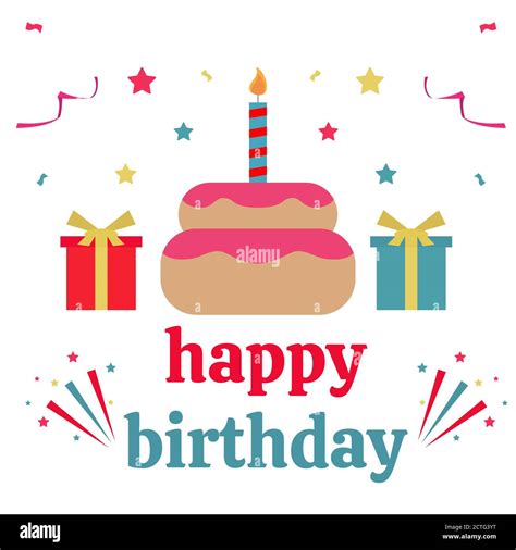 Illustration Vector Design Of Happy Birthday Greetings Stock Vector Image And Art Alamy