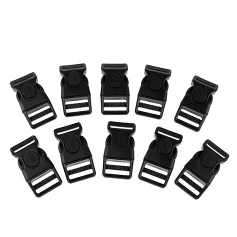 LazaraSuper 10 Pieces Plastic Quick Release Buckles Clips Side Release