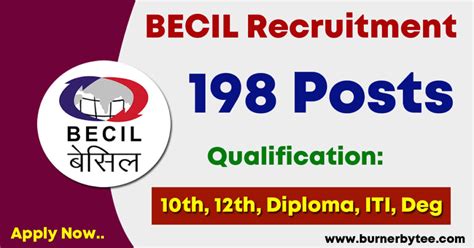 BECIL Recruitment 2022 Opening For Various Posts Apply Now