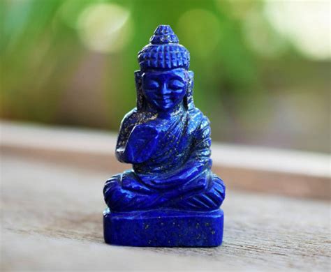 Nat Rliche Edelstein Lapis Lazuli Lord Buddha Hand Geschnitzt Etsy