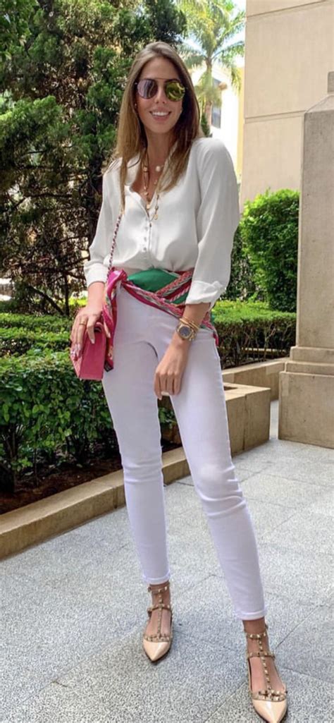 Pin By Beth Luc On Look Branco Whites Moda Casual Fashion Casual