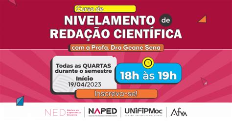 Curso de Nivelamento de Redação Científica UNIFIPMoc Afya em Montes