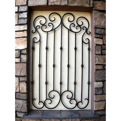 Simple Galvanized Steel Fixed Window Grill Design Wrought Iron Window