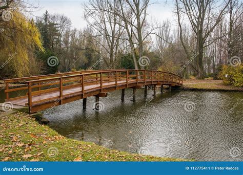 Wooden Bridge Across the River Stock Image - Image of creek, nature ...