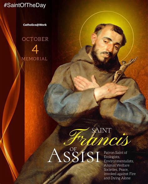 October 04 Memorial Of Saint Francis Of Assisi SaintOfTheDay St