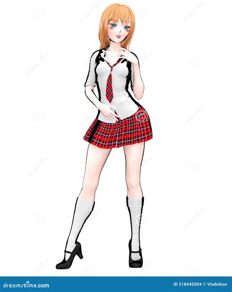 3d Comics Cosplay Anime Girl Stock Illustration Illustration Of Beautiful Conceptual 218445004