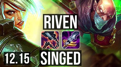 Riven Vs Singed Top M Mastery Games Euw Master