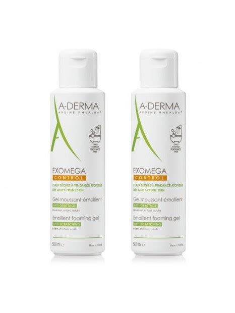 A Derma Exomega Control Gel Espumoso Emoliente Pack Duplo X Ml