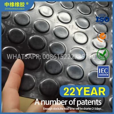 Non Slip Rubber Sheet Coin Stud Flooring Roll 3mm Waterproofing