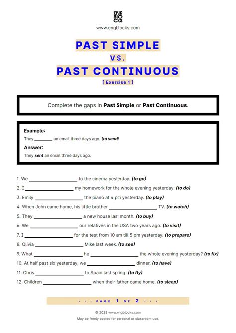 Past Simple Vs Past Continuous Esl Worksheets