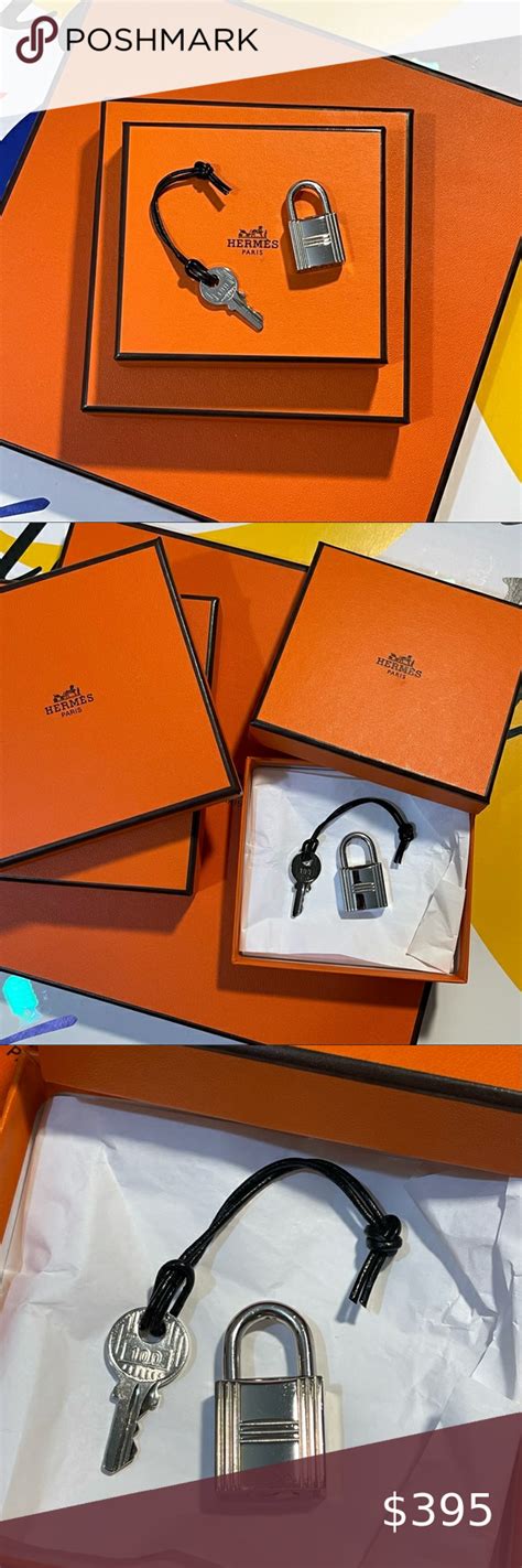 Hermès Palladium Cadena Padlock And Key 100 Hermes Box Hermes Palladium