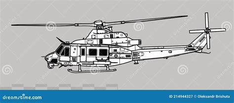 Bell Uh Y Venom Vector Drawing Of Utility Helicopter Cartoondealer