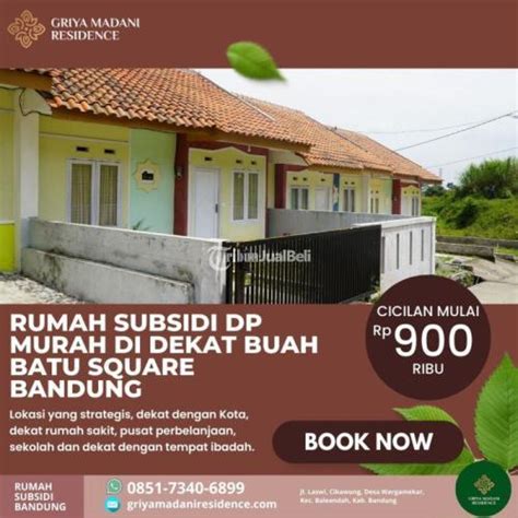 Dijual Rumah Subsidi Murah Dengan Dp Murah Di Dekat Buah Batu Square Di