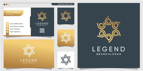 Legend logo with creative ornament concept and business card design ...