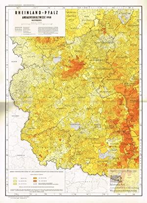 Rheinland Pfalz Anbauverhältnisse 1950 Hackfrüchte Mehrfarbig