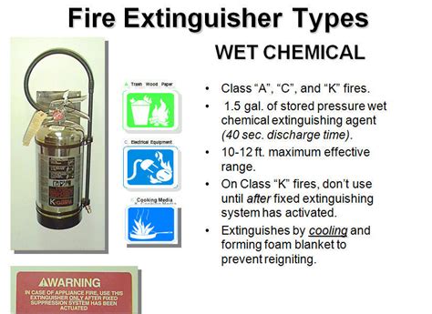 Fire Extinguisher Types Wet Chemical