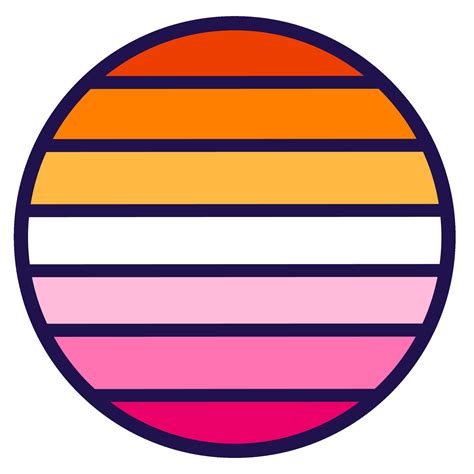 Lesbian LGBT Pride Flag Festive Circle Badge Vector Art At Vecteezy