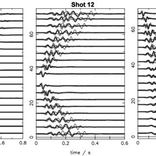 Vertical Displacement Seismograms For Shot X M In The