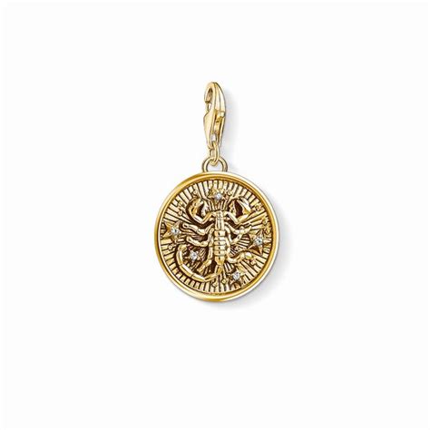 Thomas Sabo Yellow Gold Vintage Scorpio Zodiac Charm