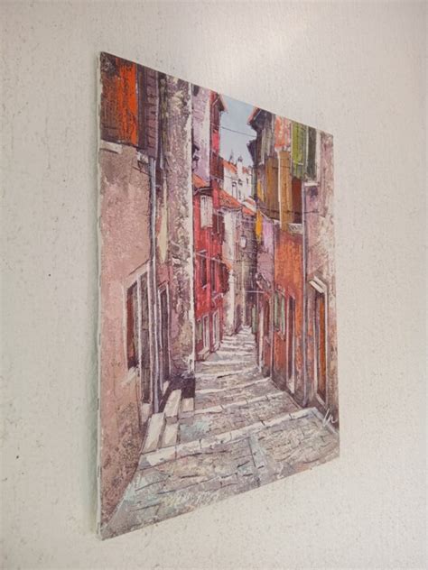 Rovinj Old Town Oil Painting On Canvas Painting By Filip Petrovic