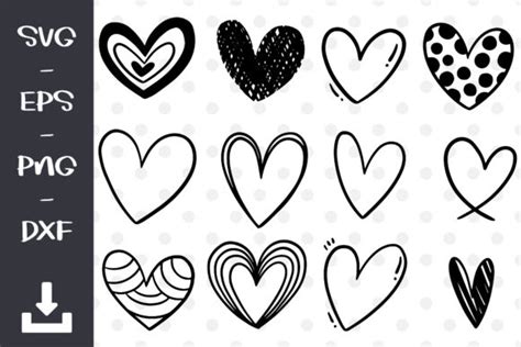 Doodle Heart Svg Sketch Heart Svg Graphic By Wanchana Creative