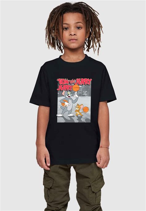 Absolute Cult Tom And Jerry Basketball Buddies T Shirt Print