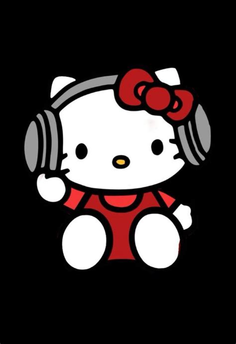 Hello kitty with headphones in 2023 | Hello kitty headphones, Pink ...