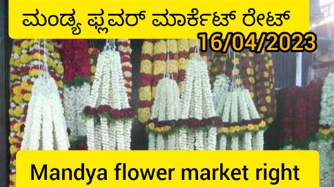 Mandya Flower Market Rate Today Mandya