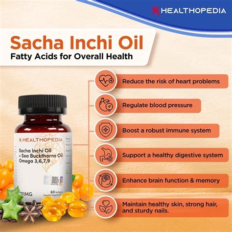 Healthopedia Sacha Inchi Sea Buckthorns Oil Softgel 60 Pcs Bottle