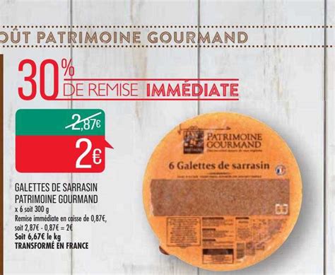 Promo Galettes De Sarrasin Patrimoine Gourmand Chez Match Icatalogue Fr