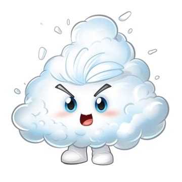 Funny Cartoon Character Cloud With Lightning, Cartoon, Comic, Groovy ...